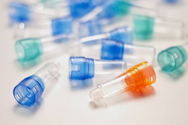 Twin shot moulded medical devices